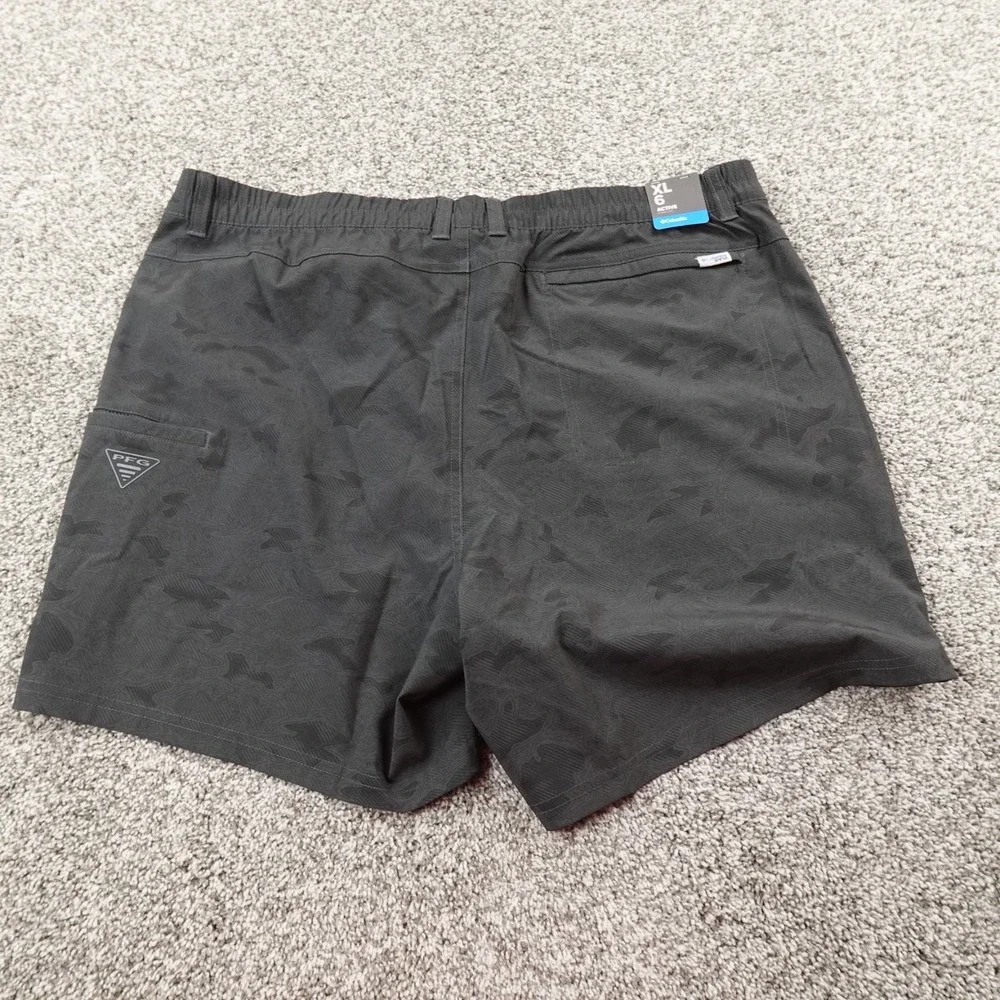 NEW Columbia Shorts Mens XL Black PFG Uncharted‎ Omni Shade Fishing Outdoor Hike